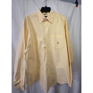 Nautica Men's XL Yellow Long Sleeve Button Down Shirt Sail Logo NWoT